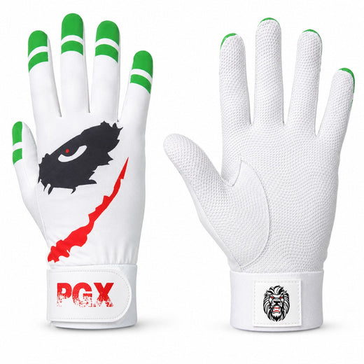 Green Smiley Face Regular Cuff Batting Gloves