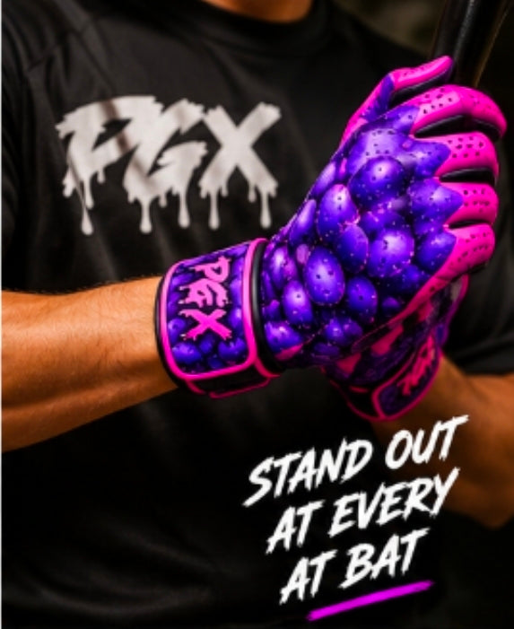 PGX Grape long cuff batting gloves