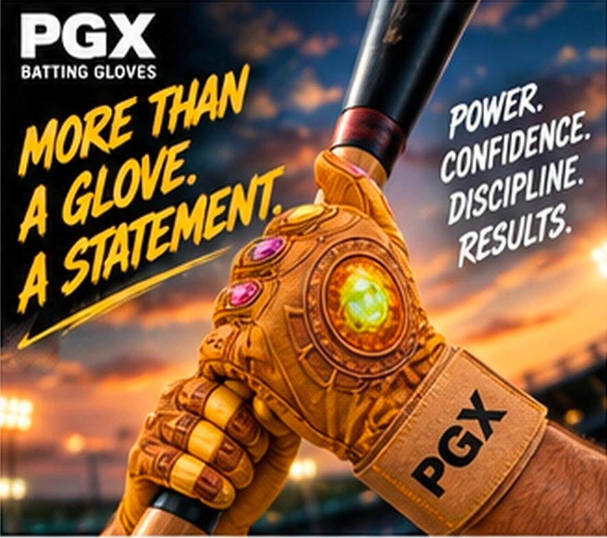 Power Stones Long Cuff Batting Gloves